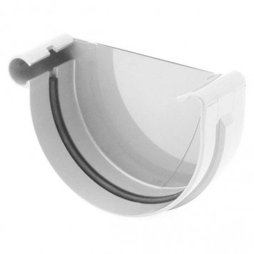 Заглушка левая BRYZA D125 белый Заглушка левая BRYZA D125 белый-0