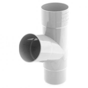 Тройник трубы BRYZA D90 белый Тройник трубы BRYZA D90 белый-0