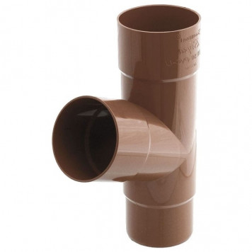 Тройник трубы BRYZA D90 коричневый-0