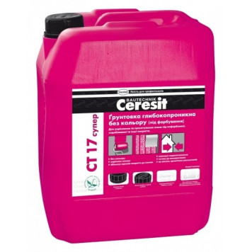 Грунтовка Ceresit СТ 17 глубокопроникающая бесцветная 10л-0