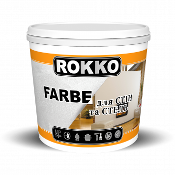 Краска ROKKO 5л водоэмульсионная для стен и потолков-0