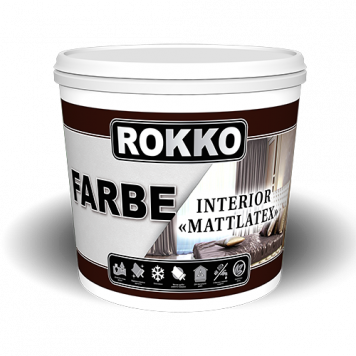 Краска ROKKO MATLATEX 5л водоэмульсионная латексная матовая Краска ROKKO MATLATEX 5л водоэмульсионная латексная матовая-0