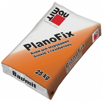 Клей для кладки газоблока BAUMIT PlanoFix 25 кг Клей для кладки газоблока BAUMIT PlanoFix 25 кг-0