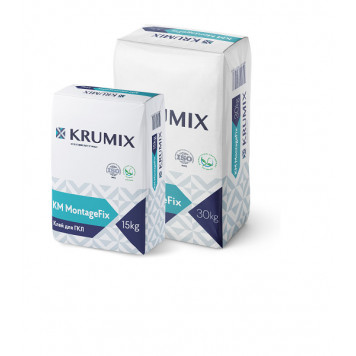 Клей для гипскокартона KRUMIX MontageFix 30кг-0