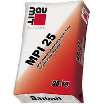 Штукатурка цементно-известковая машинная облегченная Baumit MPI 25 L 25 кг Штукатурка цементно-известковая машинная облегченная Baumit MPI 25 L 25 кг-0
