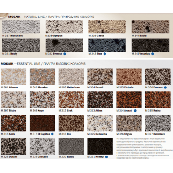 Штукатурка мозаичная BAUMIT MosaikTop Natural Line 25кг в ассортименте ( под заказ )-0